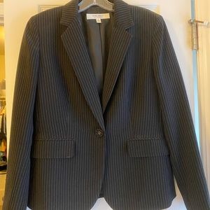 Nine West black blazer with light pinstripes